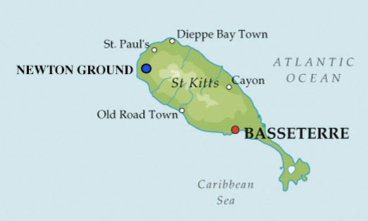 St. Kitts Map | NEWTON GROUND